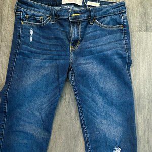 Women's Hollister Distressed Low Rise Skinny Jeans size 9r